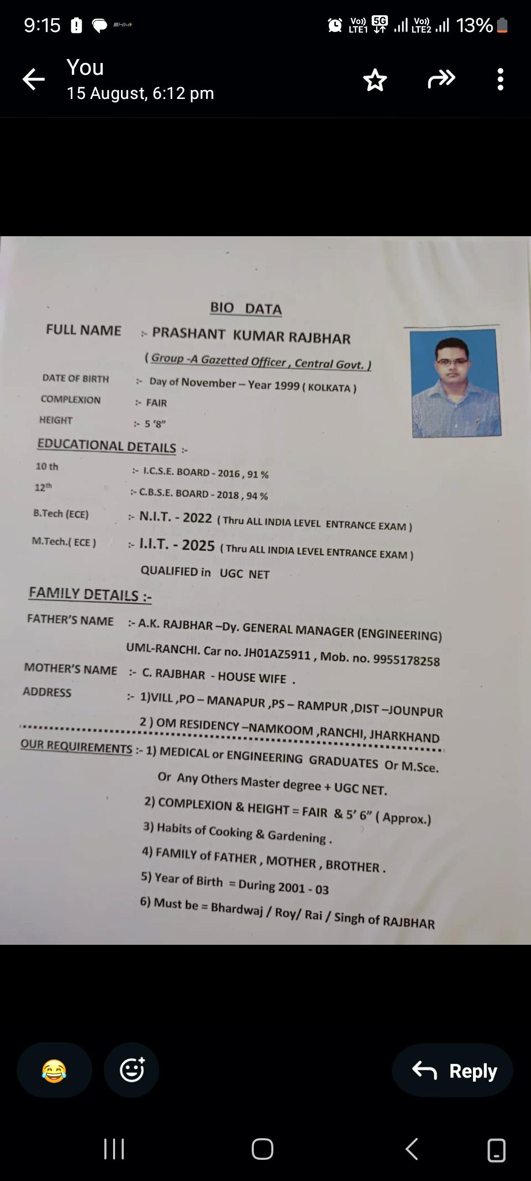 Jaunpur Matrimony(19136)